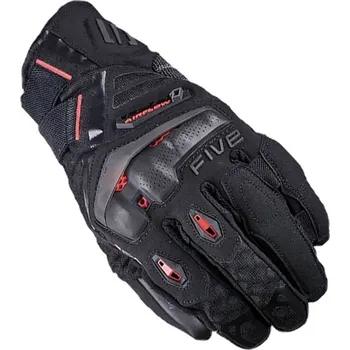 Moto rukavice Five TFX1 Airflow short black/fluo red vel.M