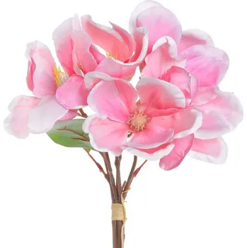 umělá květina Kytice magnolií - růžová výraznější