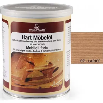 Olej na dřevo HARD FURNITURE OIL - tónovaný tvrdý olej na nábytek - 07 larice - Modřín - 1 l , 60 Gloss - pololesk