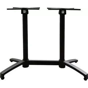 Zahradní stůl Zahradní stolová podnož CYLUS 2F černá pro obdélníkové desky max 120x80cm