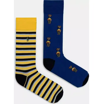 Pánské ponožky Ponožky Polo Ralph Lauren 2-pack pánské, modrá barva, 449973042 55X, vel. ONE SIZE