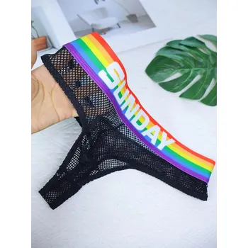 Pánské erotické prádlo Pánské síťované tanga - Rainbow Sunday Velikost: S