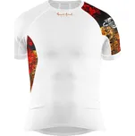 Pánské funkční triko krátký rukáv BIKES bílá Bamboo Ultra - Oranžová / M