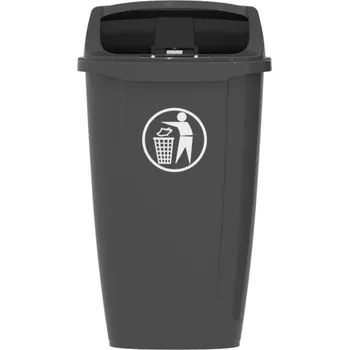 Odpadkový koš NAODPAD Městský odpadkový koš 50 l OPTIMA černý