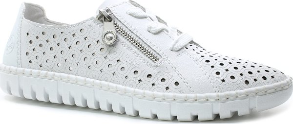 RIEKER M2300-80 white, dámské letní polobotky