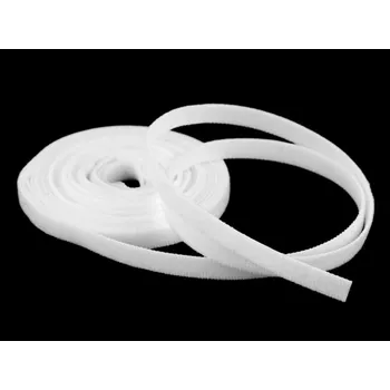 Zip Suchý zip šíře 10 mm oboustranný pro domácnost a zahradu návin 5 metrů - 1 bílá