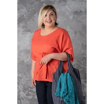 Dámská halenka Glara Lněná halenka s páskem 1106666