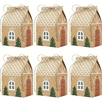 Dárková krabička 12 ks Vánoční papírové krabičky na cukroví a bonbony | vánoční krabičky, dárkové balení