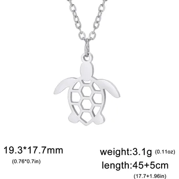 Náhrdelník Náhrdelník s přívěskem želvy z oceli | dámský šperk - Styl B-S