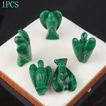 Anděl strážný přírodní kámen | domácí dekorace 1 ks - Syntetický malachit