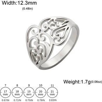 Prsten Filigránový prsten z oceli | dámský šperk - C ocel , 11