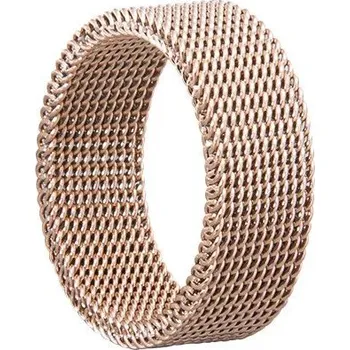 Prsten Moderní ocelový prsten se zajímavým motivem | prsten, šperk - Růžové zlato , 9