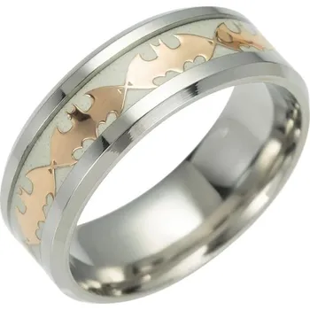 Prsten Svítící ocelový prsten batman pro muže | prsten, šperk - Zlato , 6