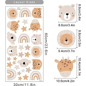 Samolepící dekorace Duhové samolepky do dětského pokoje | dětské nálepky, dekorace na zeď - SL6588A