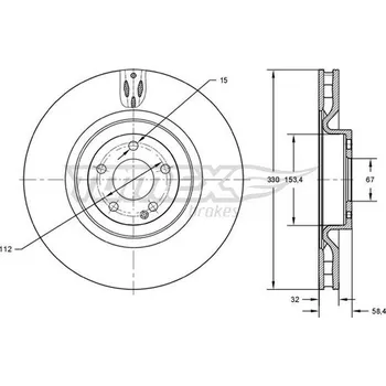 Brzdový kotouč Brzdový kotouč TOMEX TX 72-75