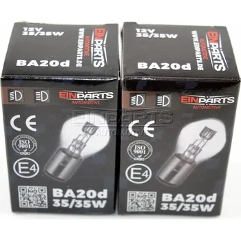 Přídavný světlomet Halogenová žárovka Einparts EPB33 S2 BA20D 12V 35/35W v kartonu EINPARTS AUTOMOTIVE