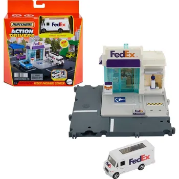 Hračka Mattel Matchbox Skutečná dobrodružství Expediční centrum Fedex + vozidlo HLY62