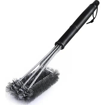 Příslušenství pro gril Nerezová ocelová kefa na čištění grilu s drátěnými štětinami