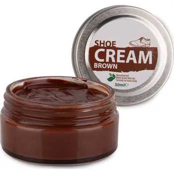 Přípravek pro údržbu obuvi Krém na koženou obuv na vodní bázi 50 ml, hnědý