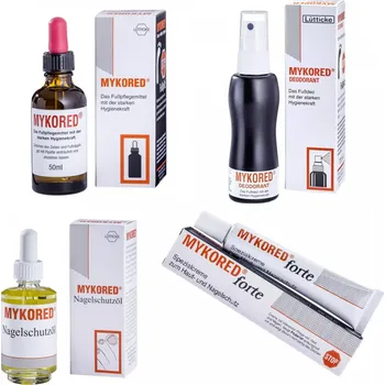 Kosmetika na nohy Mykored Quatro maxi set na léčbu plísně nohou a nehtů - 4 výrobky