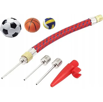 Pumpička na míč Sada 3 jehel s hadičkou na nafukování míčů/koleček, Nafukovací jehly