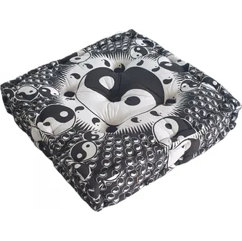 Podsedák Meditační podsedák Jin Jang čtverec, 44 x 44 x 9 cm