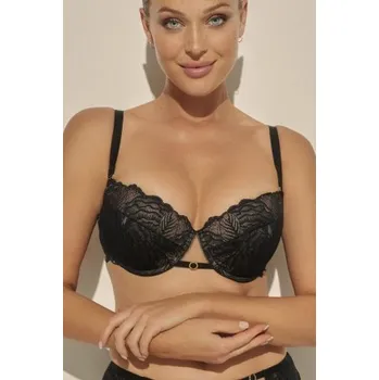 Podprsenka Černá krajková push-up podprsenka Kinga Luna, černá 65G i384_25438149