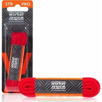Tkaničky do bot Ohňuvzdorné bavlněné šňůrky do pracovní obuvi kulaté velmi pevné STR 90cm, červené