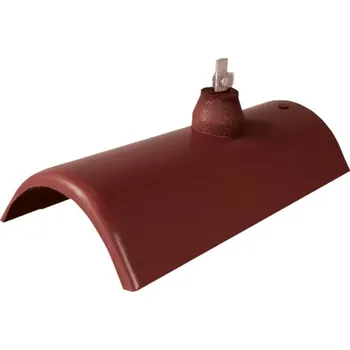 Hřebenáč hromosvodový Bramac Protector Plus s příchytkou červenohnědá