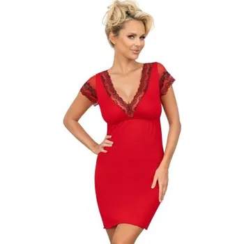 Dámská noční košile Noční košilka Donna Kalina - viskóza Červená M(38)