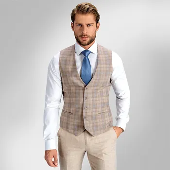 Pánská vesta Pánská vesta BANDI, model SLIM DELFATO Sabbia