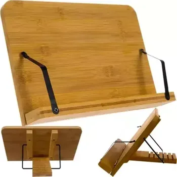 Malatec 19222 bambusový stojan na knihu, tablet a notebook