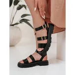 Černé dámské sandály s přezkami SOLARIA ZY0889 Velikost: 40