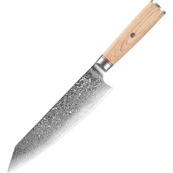 Kuchyňský nůž Kiritsuke damaškový nůž White & silvery 8\"