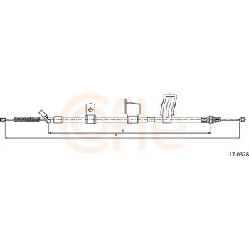 Lanko parkovací brzdy Tažné lanko, parkovací brzda COFLE 17.0328