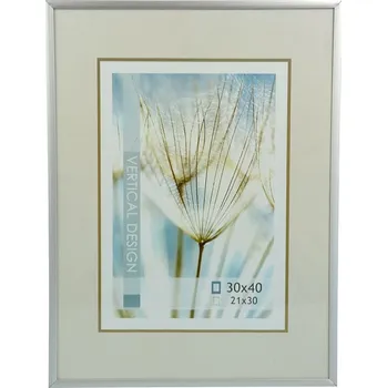 Fotoalbum Fotorámeček, 30 × 40 cm, hliníkový, stříbrný