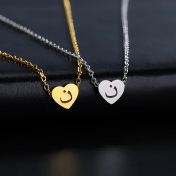 Náhrdelník Náhrdelník se srdcem a arabským písmenem | Dámský šperk 1 ks - Styl 27 , Zlato , 45-50cm