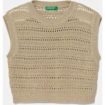 Chlapecká vesta Dětská vesta United Colors of Benetton 104FC108M.G.Seasonal zelená 19X, vel. 150