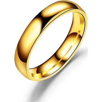 Prsten Ocelový prsten pro páry hladký | snubní prsten, módní šperk - Zlato 4 mm , 8