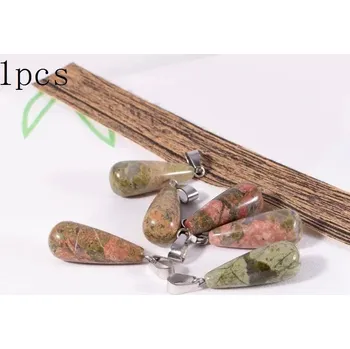 Přívěsek Krystal přívěsek 25x10mm | přívěsek, minerální kámen 1 ks - Přírodní Unakit