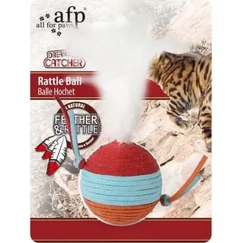 Hračka pro psa AFP Dreams Catcher Rattle chrastící míček s peříčky