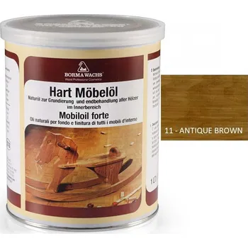 Olej na dřevo HARD FURNITURE OIL - tónovaný tvrdý olej na nábytek - 11 antique brown - Antická hnědá - 5 l , 60 Gloss - pololesk
