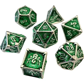 Příslušenství k deskovým hrám imago Sada kovových kostek - Smaragdová monstra