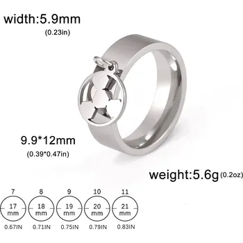 Prsten Ocelový prsten s motivem | dámský šperk - Šestihranná ocel , 11