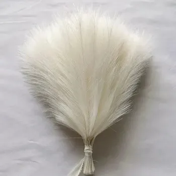 umělá květina 10 ks Umělá pampová tráva do vázy a na svatby | boho dekorace, umělé květiny - Modrý