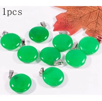 Přívěsek Přívěsek přírodní kámen s náhrdelníkem | minerální šperk 1 ks - Přírodní MŮJ nefrit