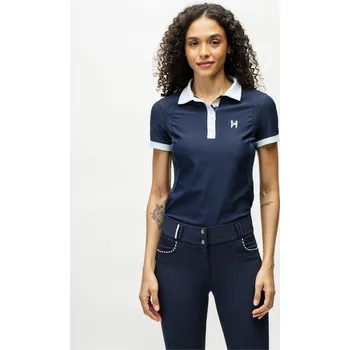 Dámské tričko HORSEWARE Tričko Polo Newmarket Horseware, dámské, navy L