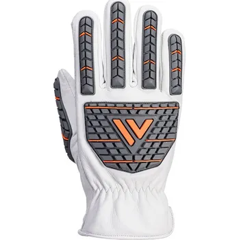 PORTWEST AIMPACT A742 / Kožené rukavice pro ochranu proti nátazu - bílá S