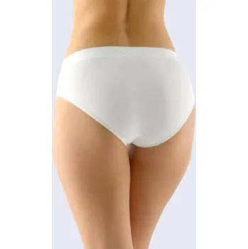 Kalhotky Bezešvé kalhotky Gina 00041P - bambus Bílá M/L