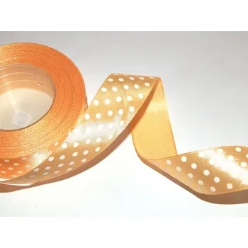 Stuha Stuha saténová s puntíkem, WSK6007, šíře 38 mm / balení 22 m